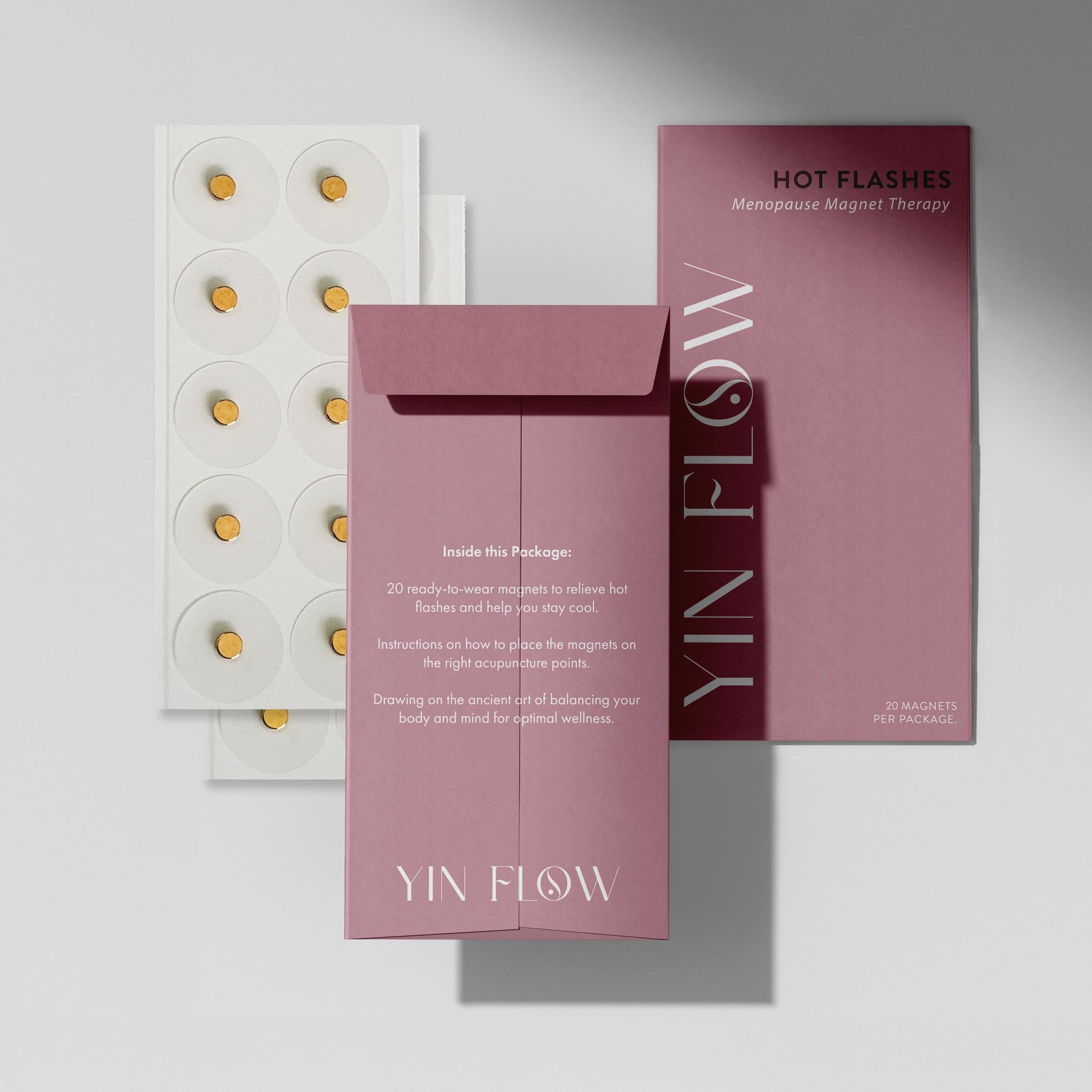 Menopause Symptom Relief & Hot Flashes Support with Acu - Magnets - Yin Flow